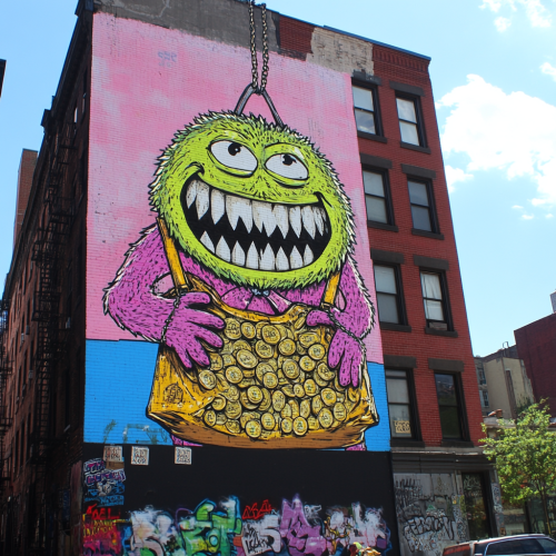 An Ugly Monster on Lenox Ave Doing Pullups