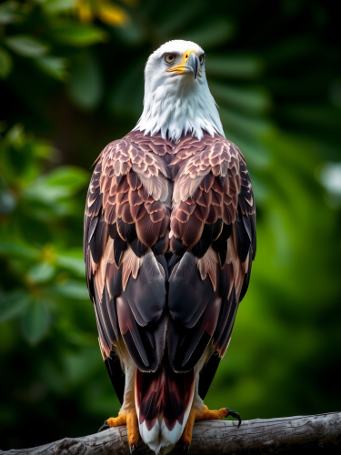 An eagle looking at the distance.
