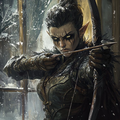 Angry half-elf sorceror and elf ranger casting spell.