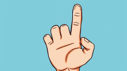 Animation of a Middle Finger Gesture