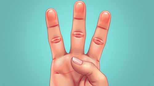 Animation of a Raised Middle Finger