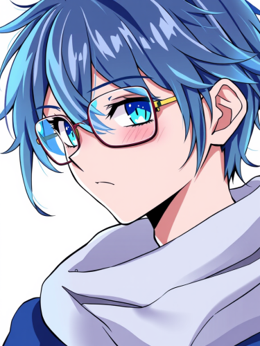 Anime Boy with Cool Hair and Glasses PFP