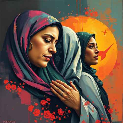 Artistic Tribute to Resilient and Loving Mothers