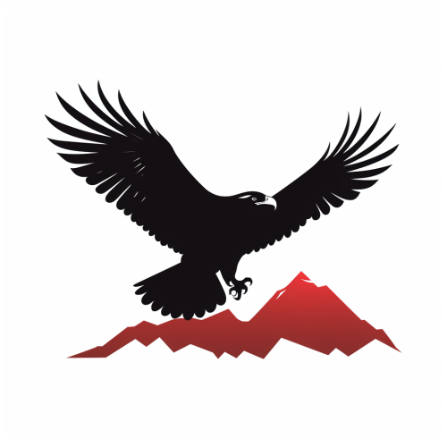 Attention-grabbing logo: Red-tailed hawks in chic stencil style. Attention-grabbing logo: Red-tailed hawks in chic stencil style.
