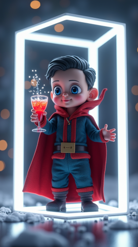 Baby Dr. Strange's Futuristic Christmas Party Poster