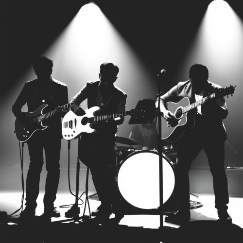 Band playing funky music on stage