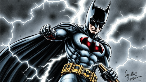 Batman Lighting a Cigarette: Child's Drawing