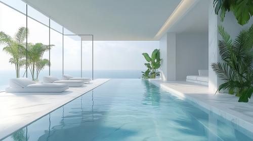 Beautiful Indoor Pool at High-End Resort