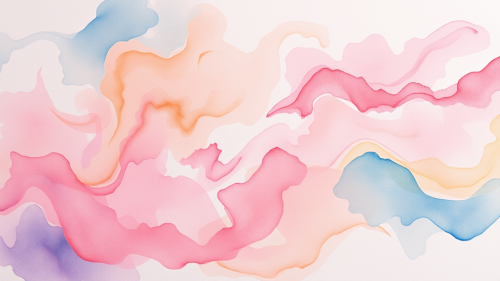 Beautiful pastel watercolor swirls creating a mesmerizing painting