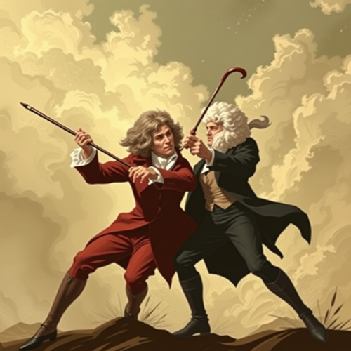 Beethoven and Bach's Musical Duel