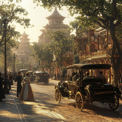Beijing City in 1900s: Realistic 3D Render Castle 