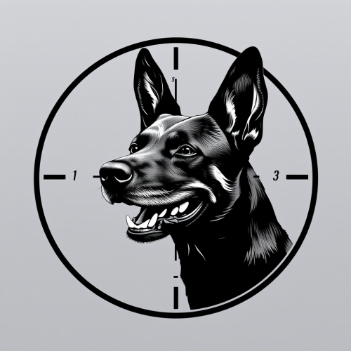 Belgian Malinois Smirking in Bullseye Logo