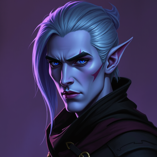 Bill Skarsgard as a Lean Purple Half-Elf Rogue Bill Skarsgard as a Lean Purple Half-Elf Rogue