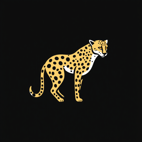 Black-spotted Iranian cheetah icon for SECO console.