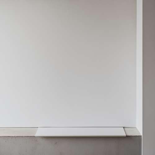 Blank white wall with center ready for wallpaper.