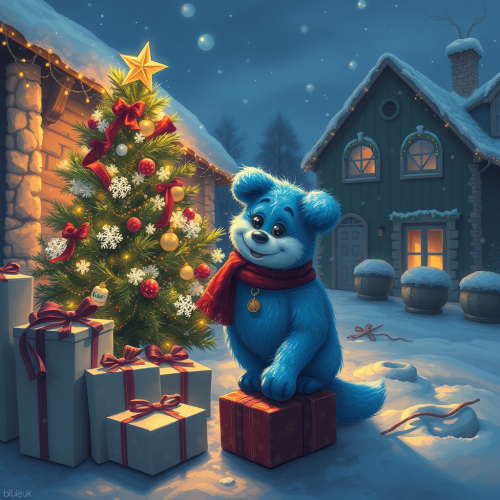 Bluey Celebrating the Christmas Holiday