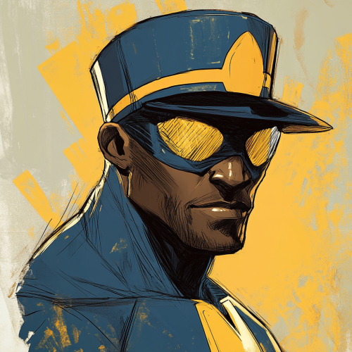 Booster Gold in Washington Commanders hat, Pixar Style