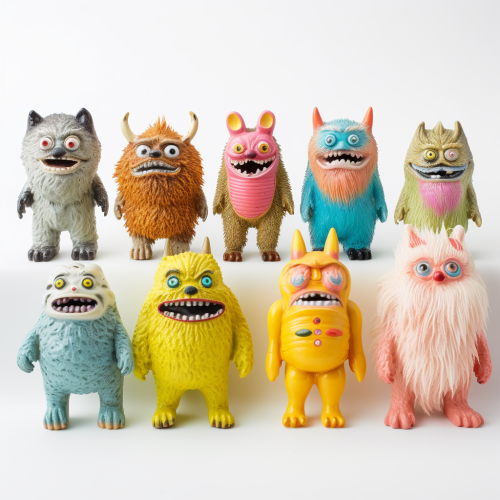 Bootleg toy monster characters from 1960s Japan toy collection