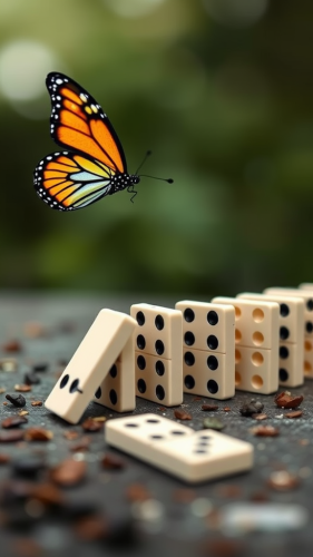 Butterfly Tips Dominoes, Creating Cascade Effect