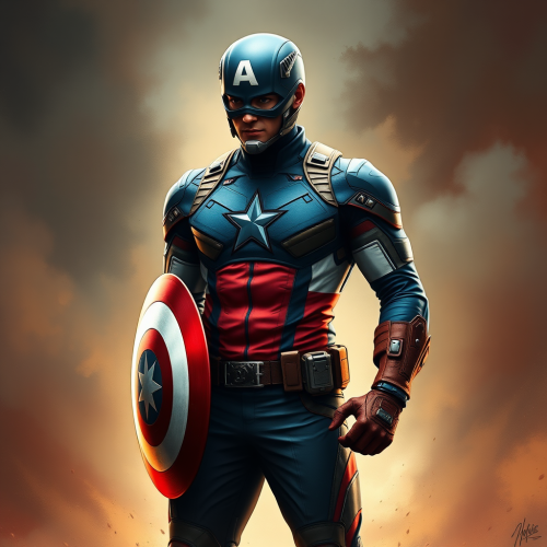 Captain America wears costume inspired by Philippine flag.