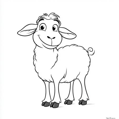 Cartoon sheep smiling next to Pepper Wutz character.