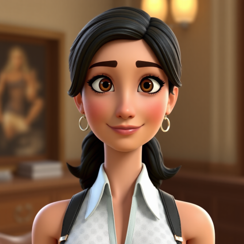 Catherine Zeta Jones as a Pixar 3D character.