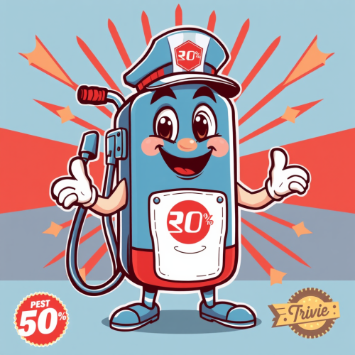 Cheerful 1950s-inspired Gas Station Mascot