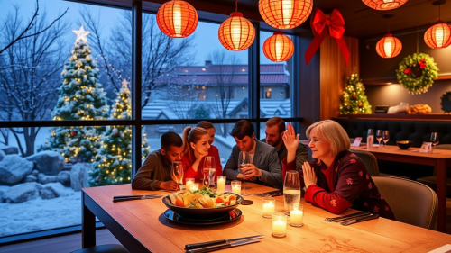 Christmas Gathering at K and B Sushi Restaurant