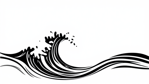 Circular water design in Maori style banner