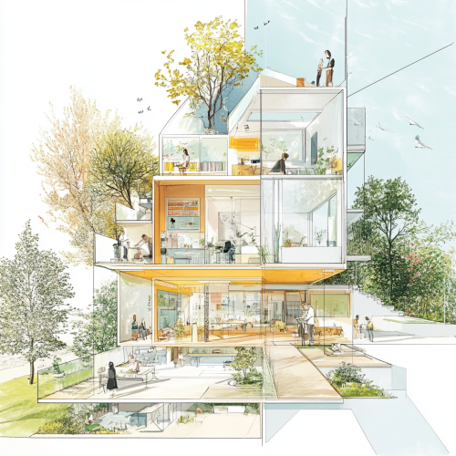 City Home with Shared Gardens & Workspaces