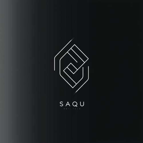 Clean, elegant SHAQU logo with geometric hints, black and white. Clean, elegant SHAQU logo with geometric hints, black and white.