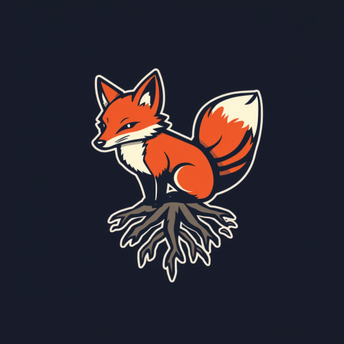 Clever Fox Roots Mascot Logo for T-Shirt Brand