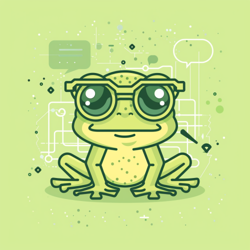 Clever Frog: Adorable Wise Frog in Glasses