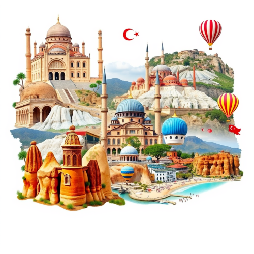 Collage of Famous Turkish Landmarks and Scenery