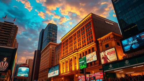 Colorful Favela Football in Gold Wall Street Scene