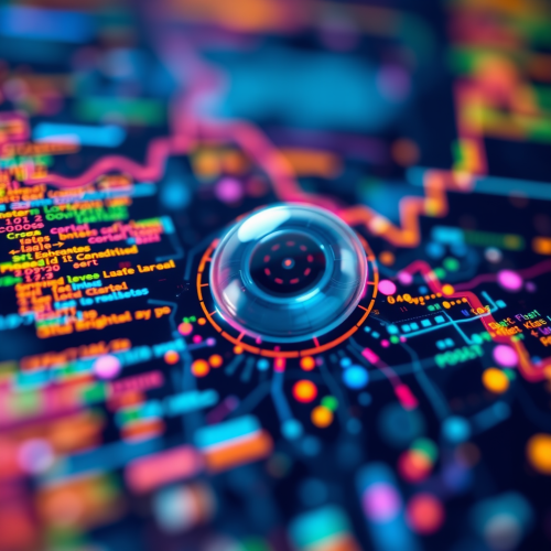 Colors show data using technology with vibrant designs.