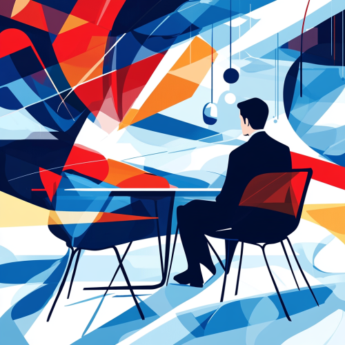 Digital Art of a Candidate giving Interiview Digital Art of a Candidate giving Interiview