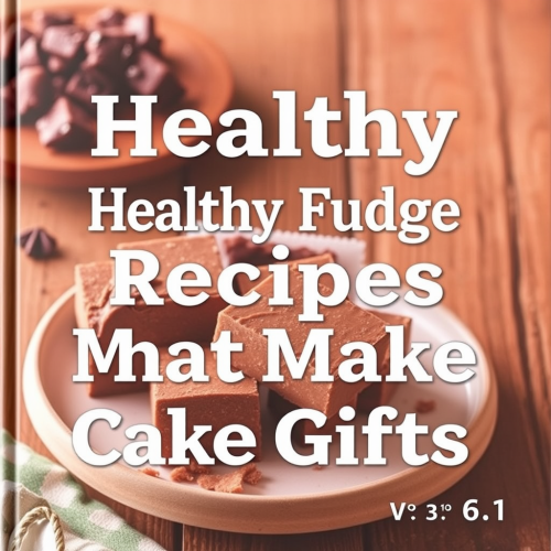 Cookbook background with Healthy Fudge Recipes - Gifts.