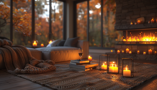 Cozy Autumn Evening by the Fireplace
