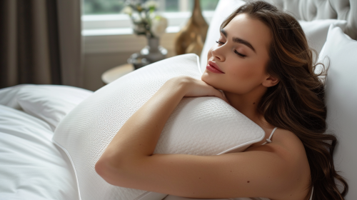 Cozy Resting Model in Luxury Hotel Room