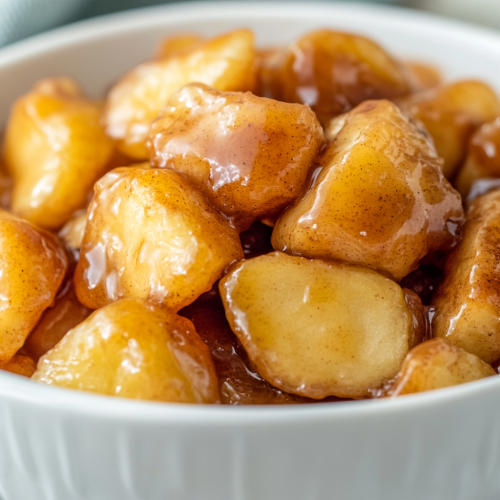 Cracker Barrel Fried Apples in a White Bowl