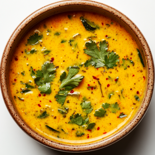 Creamy Bowl of Zucchini and Carrot Soup