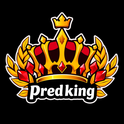 Crowned Predking Logo with Golden Laurel and Gems