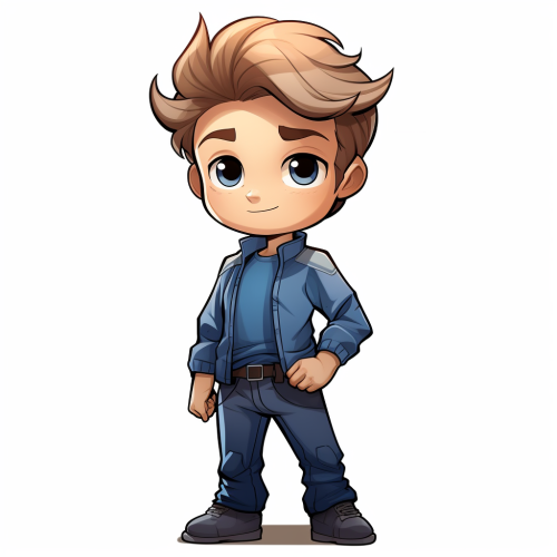 Cute Chibi Hank McCoy from X-Men on White Background