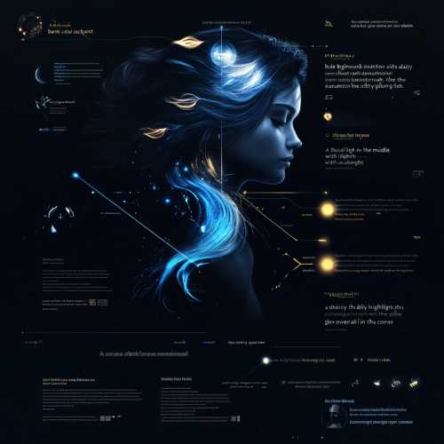 Dark background, blue gradient, hair transformation to health.