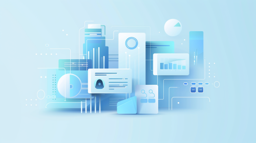 Data label system with clean lines and encryption protection.
