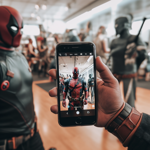 Deadpool Cosplayer Poses at Superhero-Filled Comic-Con