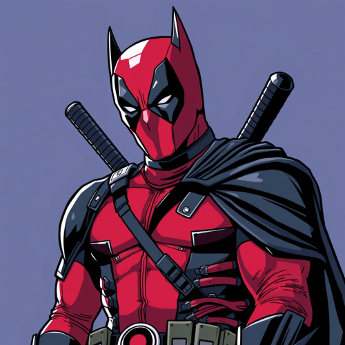 Deadpool and Batman Mashup Image