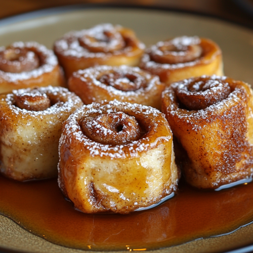 Delicious Cinnamon Roll French Toast Roll-Ups