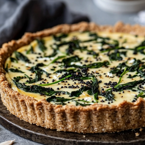 Delicious Spinach and Ricotta Tart in 8K